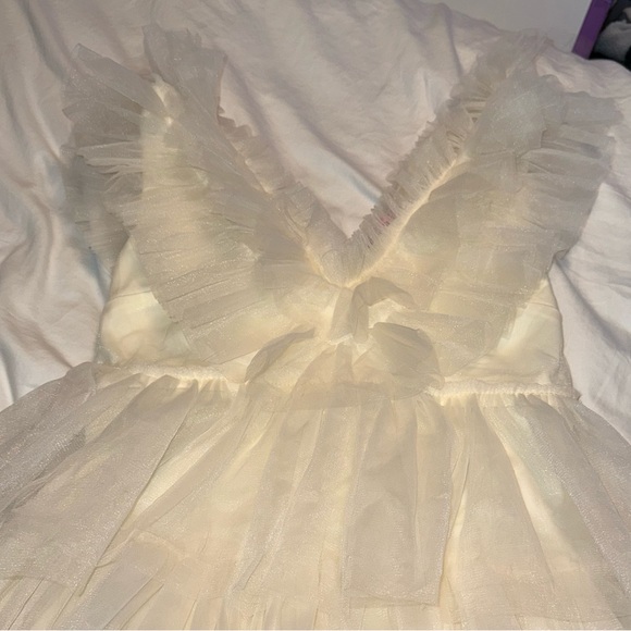 Betsey Johnson Cream Tiered Mini Dress - Picture 9 of 10